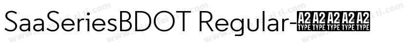 SaaSeriesBDOT Regular字体转换